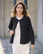 【ドゥクラッセ/DoCLASSE】のミラノリブ・ペプラムクルージャケット 人気、トレンドファッション・服の通販 founy(ファニー) ファッション Fashion レディースファッション Fashion for Women アウター Coat / Outerwear Collection レディースジャケット・軽アウター Jackets ジャケット Jacket, Outerwear フレア Flare, Flared ペプラム Peplum, Flared Hem thumbnail ブラック|ID: prp329100004392232 ipo3291000000034649697