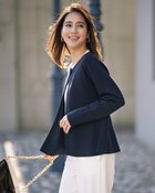 【ドゥクラッセ/DoCLASSE】のミラノリブ・ペプラムクルージャケット 人気、トレンドファッション・服の通販 founy(ファニー) ファッション Fashion レディースファッション Fashion for Women アウター Coat / Outerwear Collection レディースジャケット・軽アウター Jackets ジャケット Jacket, Outerwear フレア Flare, Flared ペプラム Peplum, Flared Hem thumbnail ネイビー|ID: prp329100004392232 ipo3291000000034649698