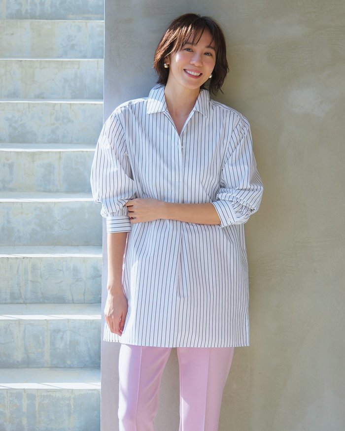 【ドゥクラッセ/DoCLASSE】のラメストライプ・スキッパーロングシャツ インテリア・キッズ・メンズ・レディースファッション・服の通販 founy(ファニー) https://founy.com/ ファッション Fashion レディースファッション WOMEN トップス・カットソー Tops/Tshirt シャツ/ブラウス Shirts/Blouses シンプル Simple ストライプ Stripe フリル Frills 春 Spring |ID: prp329100004392234 ipo3291000000031054835