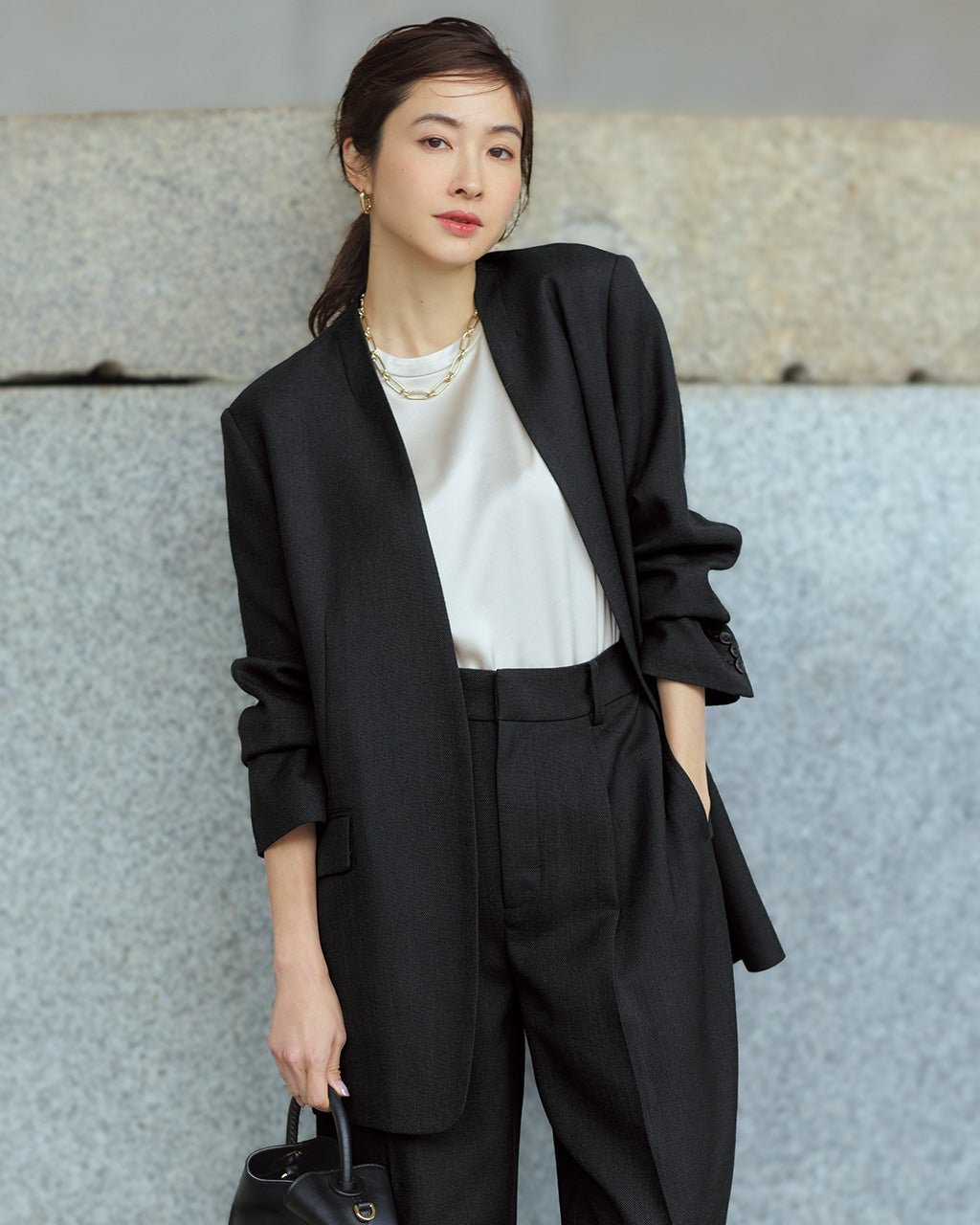 【ドゥクラッセ/DoCLASSE】のバルキーリネンタッチ・ノーカラージャケット 人気、トレンドファッション・服の通販 founy(ファニー) 　ファッション　Fashion　レディースファッション　WOMEN　アウター　Coat Outerwear　ジャケット　Jackets　ノーカラージャケット　No Collar Leather Jackets　ジャケット　Jacket　ミックス　Mix　リネン　Linen　エレガント 上品　Elegant　 other-1|ID: prp329100004392235 ipo3291000000031054836