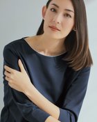 【ドゥクラッセ/DoCLASSE】のパールトリムボートネック/7分袖・ドゥクラッセTシャツ ブラック|ID: prp329100004392242 ipo3291000000036037592