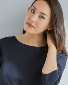 【ドゥクラッセ/DoCLASSE】のパールトリムボートネック/7分袖・ドゥクラッセTシャツ ミッドナイトブルー|ID: prp329100004392242 ipo3291000000036037604