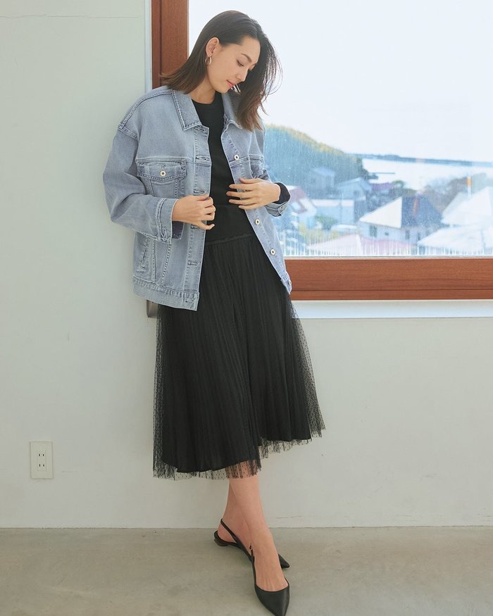【ドゥクラッセ/DoCLASSE】のエアーストレッチデニム・オーバージャケット インテリア・キッズ・メンズ・レディースファッション・服の通販 founy(ファニー) https://founy.com/ ファッション Fashion レディースファッション WOMEN アウター Coat Outerwear ジャケット Jackets ジャケット Jacket ストレッチ Stretch デニム Denim トレンド Trend ベーシック Basic |ID: prp329100004392259 ipo3291000000031054844