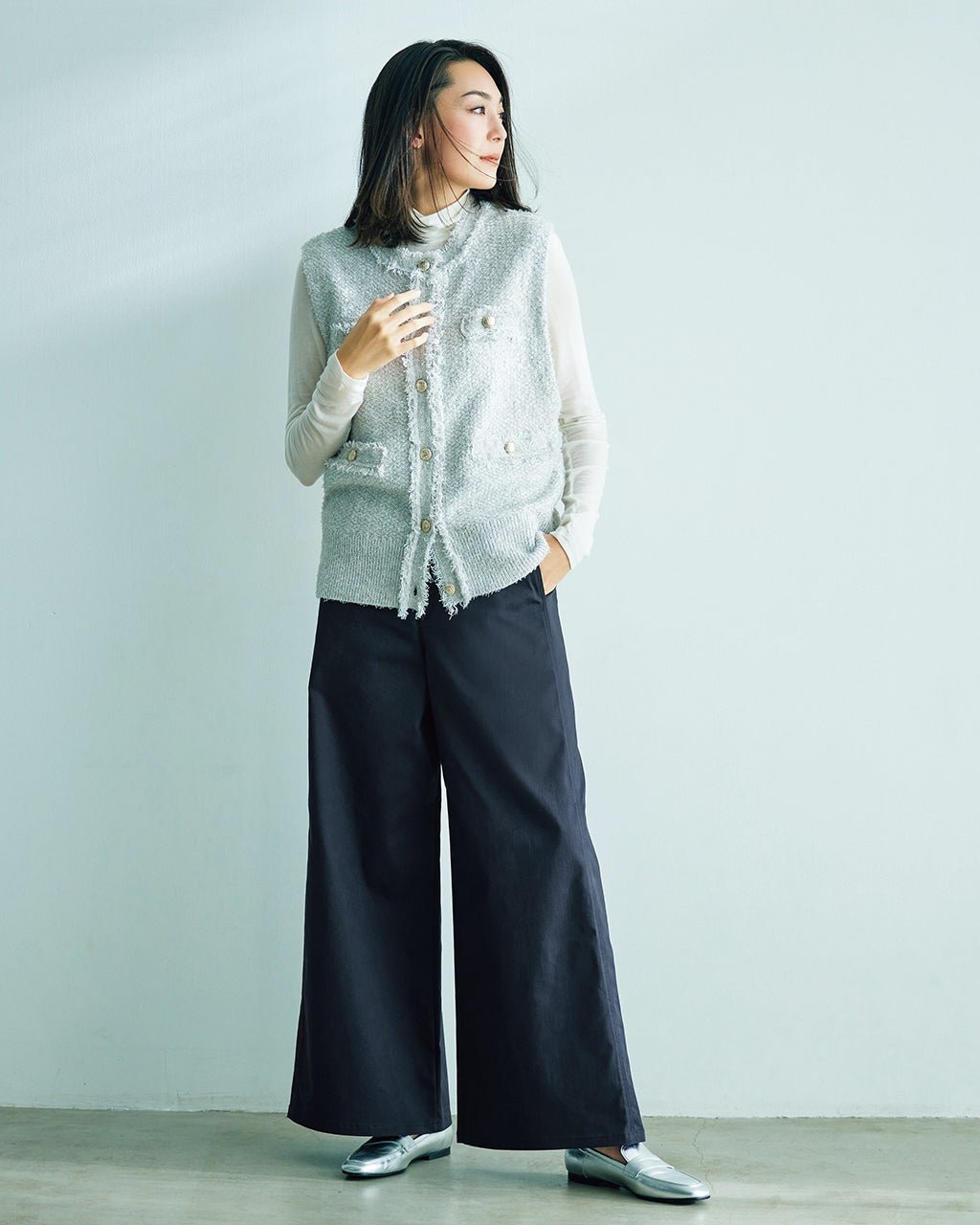 【ドゥクラッセ/DoCLASSE】のミラクルストレッチ・バギーパンツ インテリア・キッズ・メンズ・レディースファッション・服の通販 founy(ファニー) 　ファッション　Fashion　レディースファッション　Fashion for Women　パンツ　Pants & Trousers　コンパクト　Compact, Small Size　ストレッチ　Stretch, Stretchy Fabric　トレンド　Trend, Trending Now　パターン　Pattern, Design Print　ループ　Loop, Loop Knit　ワイド　Wide, Wide Fit　人気　Popular, Best Seller　ミッドナイトブルー|ID: prp329100004392272 ipo3291000000036037684