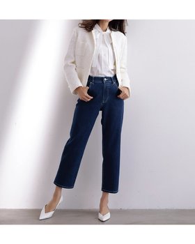 【ドゥクラッセ/DoCLASSE】のエアーストレッチデニム・クロップドストレート 人気、トレンドファッション・服の通販 founy(ファニー) ファッション Fashion レディースファッション WOMEN パンツ Pants シューズ Shoes ストレッチ Stretch ストレート Straight デニム Denim フラット Flat ポケット Pocket レギンス Leggings エレガント 上品 Elegant 人気 Popularity |ID:prp329100004392274