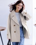 【ドゥクラッセ/DoCLASSE】のウインドスリム・ショートトレンチコート ストーン|ID: prp329100004392275 ipo3291000000035992892