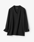 【ドゥクラッセ/DoCLASSE】の立体Vネック/8分袖・ドゥクラッセTシャツ ブラック|ID:prp329100004392285