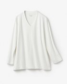 【ドゥクラッセ/DoCLASSE】の立体Vネック/8分袖・ドゥクラッセTシャツ オフホワイト|ID:prp329100004392285