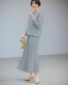 【ドゥクラッセ/DoCLASSE】のカットジョーゼット・細プリーツスカート グレーブルー|ID: prp329100004392286 ipo3291000000030709744