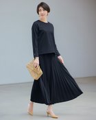【ドゥクラッセ/DoCLASSE】のカットジョーゼット・細プリーツスカート ミッドナイトブルー|ID: prp329100004392286 ipo3291000000030709747
