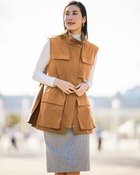 【ドゥクラッセ/DoCLASSE】のリモンタナイロン・スタンドカラージレ テラコッタ|ID: prp329100004392295 ipo3291000000030709787