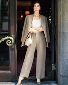 【ドゥクラッセ/DoCLASSE】のバルキーリネンタッチ・タックパンツ ベージュ|ID: prp329100004392327 ipo3291000000030709995