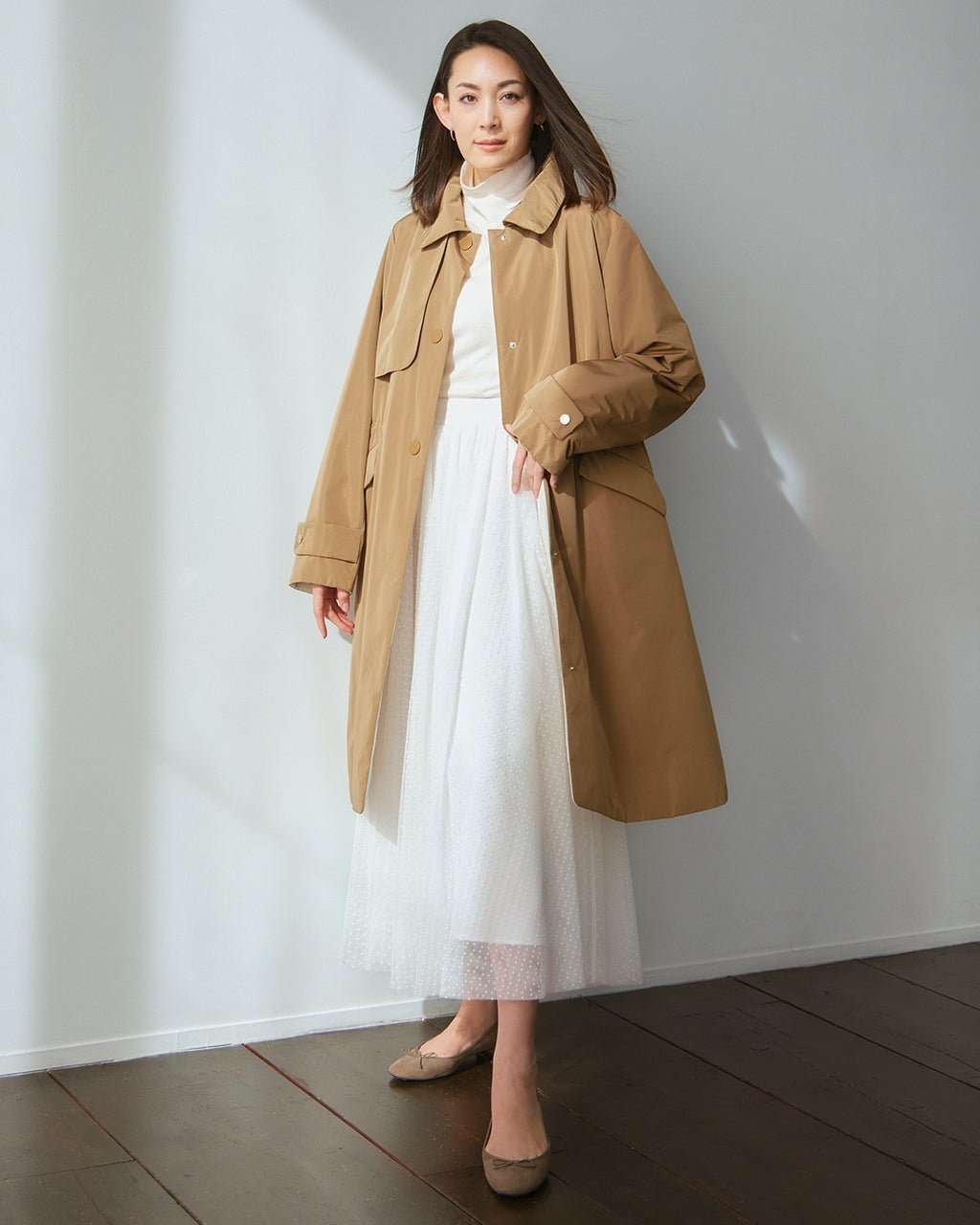 【ドゥクラッセ/DoCLASSE】のチュールドット・ギャザースカート インテリア・キッズ・メンズ・レディースファッション・服の通販 founy(ファニー) 　ファッション　Fashion　レディースファッション　WOMEN　スカート　Skirt　チュール　Tulle　ドット　Dot　ホワイト|ID: prp329100004392341 ipo3291000000030710070