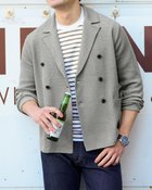 【ドゥクラッセ/DoCLASSE / MEN】の着心地ライト一重ニットジャケット/ダブル グレー|ID: prp329100004392351 ipo3291000000030710122
