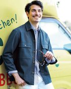【ドゥクラッセ/DoCLASSE / MEN】の洗っても色あせにくいデニム風シャツジャケット ライトインディゴ|ID: prp329100004392357 ipo3291000000030710151