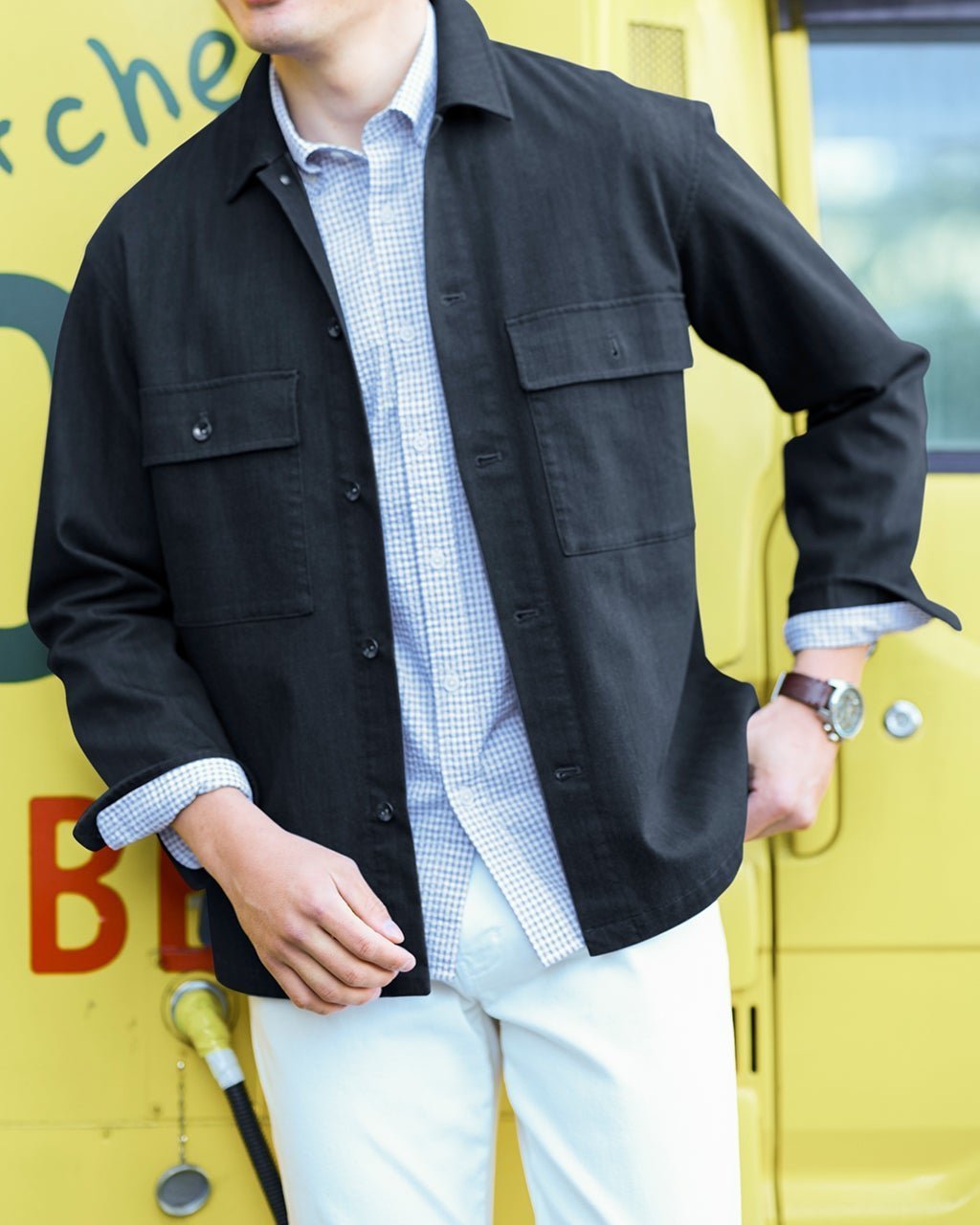 【ドゥクラッセ/DoCLASSE / MEN】の洗っても色あせにくいデニム風シャツジャケット インテリア・キッズ・メンズ・レディースファッション・服の通販 founy(ファニー) 　ファッション　Fashion　メンズファッション　MEN　インディゴ　Indigo　インナー　Inner　ショルダー　Shoulder　ジャケット　Jacket　ストレッチ　Stretch　スリット　Slit　デニム　Denim　トレンド　Trend　ドロップ　Drop　パッチ　Patch　フラップ　Flap　フロント　Front　ポケット　Pocket　メンズ　Mens　エレガント 上品　Elegant　冬　Winter　春　Spring　秋　Autumn/Fall　インディゴ|ID: prp329100004392357 ipo3291000000030710152