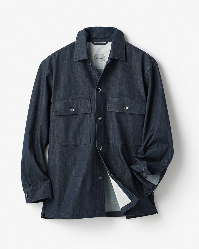 【ドゥクラッセ/DoCLASSE / MEN】の洗っても色あせにくいデニム風シャツジャケット インテリア・キッズ・メンズ・レディースファッション・服の通販 founy(ファニー) https://founy.com/ ファッション Fashion メンズファッション MEN インディゴ Indigo インナー Inner ショルダー Shoulder ジャケット Jacket ストレッチ Stretch スリット Slit デニム Denim トレンド Trend ドロップ Drop パッチ Patch フラップ Flap フロント Front ポケット Pocket メンズ Mens エレガント 上品 Elegant 冬 Winter 春 Spring 秋 Autumn/Fall |ID: prp329100004392357 ipo3291000000031701462