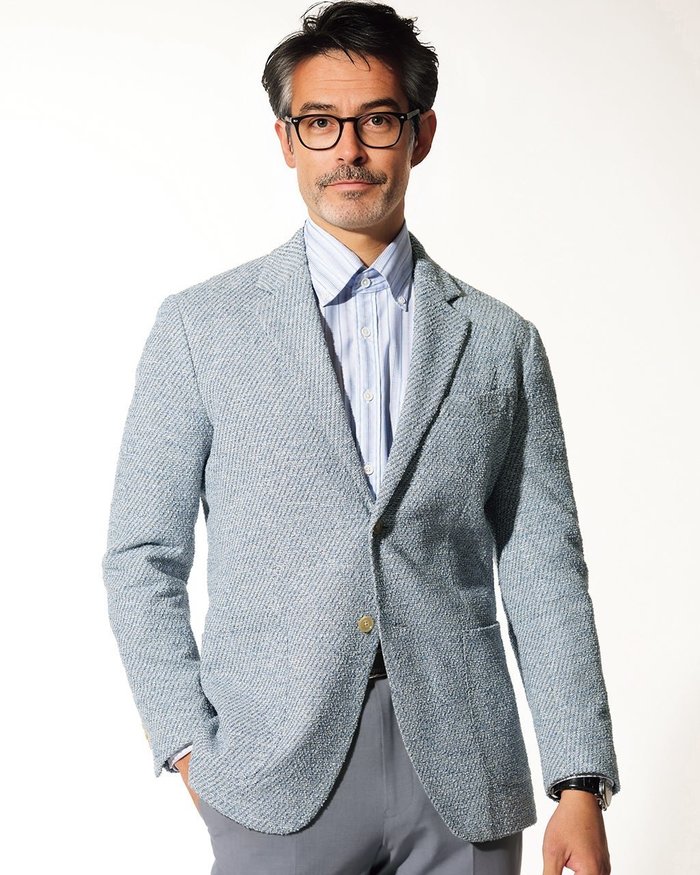 【ドゥクラッセ/DoCLASSE / MEN】の尾州サマーツイード調ジャージジャケット インテリア・キッズ・メンズ・レディースファッション・服の通販 founy(ファニー) https://founy.com/ ファッション Fashion メンズファッション MEN サマー Summer ジャケット Jacket ジャージ Jersey ストライプ Stripe ツイード Tweed ハンド Hand ベスト Vest ポケット Pocket メンズ Mens |ID: prp329100004392368 ipo3291000000030710206