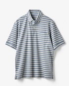 【ドゥクラッセ/DoCLASSE / MEN】の超長綿リファインドポロ 半袖 グレー×ブルー|ID: prp329100004392384 ipo3291000000030968100