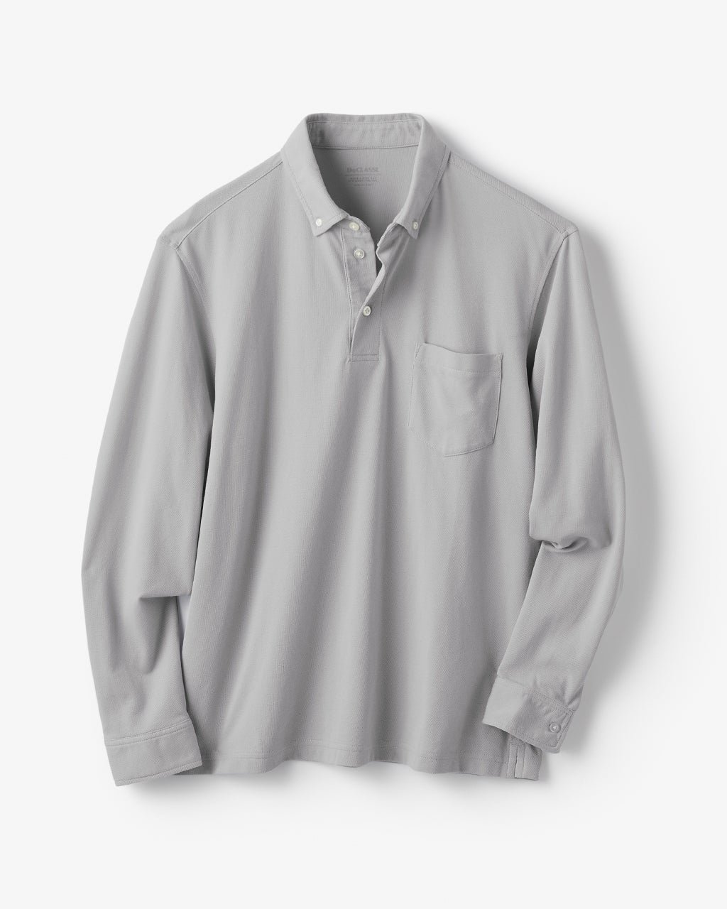 【ドゥクラッセ/DoCLASSE / MEN】のエクストラクリーン鹿の子ビズポロ 長袖 インテリア・キッズ・メンズ・レディースファッション・服の通販 founy(ファニー) 　ファッション　Fashion　メンズファッション　Fashion for Men　トップス・カットソー　Cut & Sew Tops　メンズシャツ　Shirts　ポロシャツ / きれいめカジュアルスタイル　Polo Shirts　抗菌　Antibacterial, Bacteria-Resistant　鹿の子　Piqué, Kanoko Fabric　ジャケット　Jacket, Outerwear　ストレッチ　Stretch, Stretchy Fabric　長袖　Long Sleeve, Full Sleeve　メンズ　Men's, Menswear　日本製　Made In Japan　エレガント 上品　Elegant　ビジネス 仕事 通勤　Business / Work / Commuting　ライトグレー|ID: prp329100004392387 ipo3291000000036037861