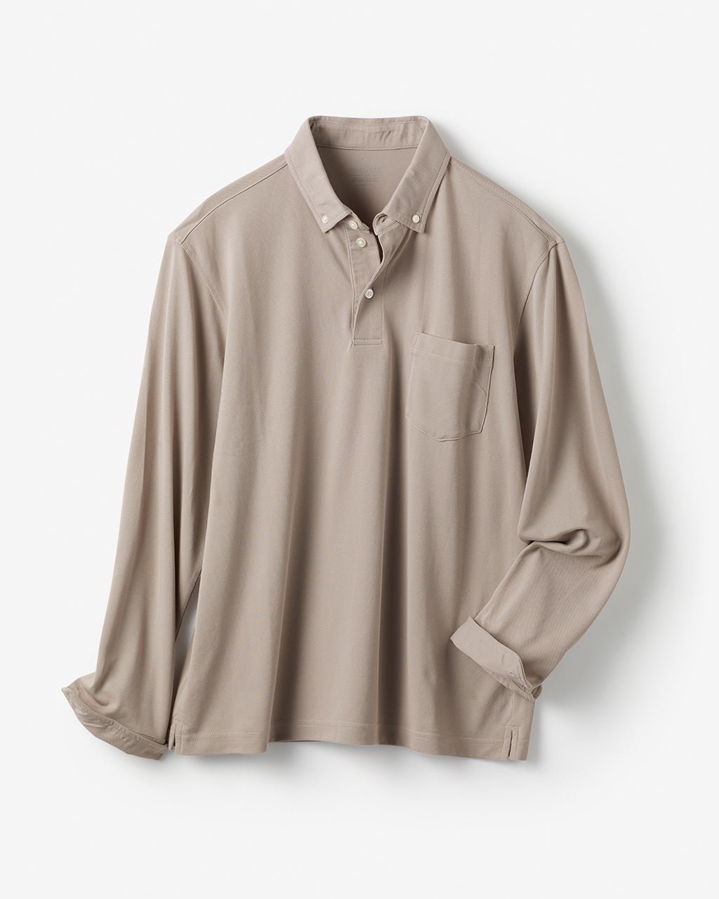 【ドゥクラッセ/DoCLASSE / MEN】のエクストラクリーン鹿の子ビズポロ 長袖 インテリア・キッズ・メンズ・レディースファッション・服の通販 founy(ファニー) 　ファッション　Fashion　メンズファッション　Fashion for Men　トップス・カットソー　Cut & Sew Tops　メンズシャツ　Shirts　ポロシャツ / きれいめカジュアルスタイル　Polo Shirts　抗菌　Antibacterial, Bacteria-Resistant　鹿の子　Piqué, Kanoko Fabric　ジャケット　Jacket, Outerwear　ストレッチ　Stretch, Stretchy Fabric　長袖　Long Sleeve, Full Sleeve　メンズ　Men's, Menswear　日本製　Made In Japan　エレガント 上品　Elegant　ビジネス 仕事 通勤　Business / Work / Commuting　グレージュ|ID: prp329100004392387 ipo3291000000036037863