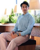 【ドゥクラッセ/DoCLASSE / MEN】のライトコットンシアサッカーシャツ 長袖 フラワー|ID: prp329100004392393 ipo3291000000030710351