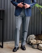 【ドゥクラッセ/DoCLASSE / MEN】の洗っても折り目を保つスラックスストレートワンタック ブルー千鳥|ID: prp329100004392397 ipo3291000000036037881