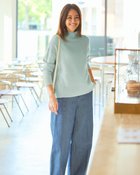 【ドゥクラッセ/DoCLASSE】のストレッチタム・ハイネックニット ペールブルー|ID: prp329100004398330 ipo3291000000031069083