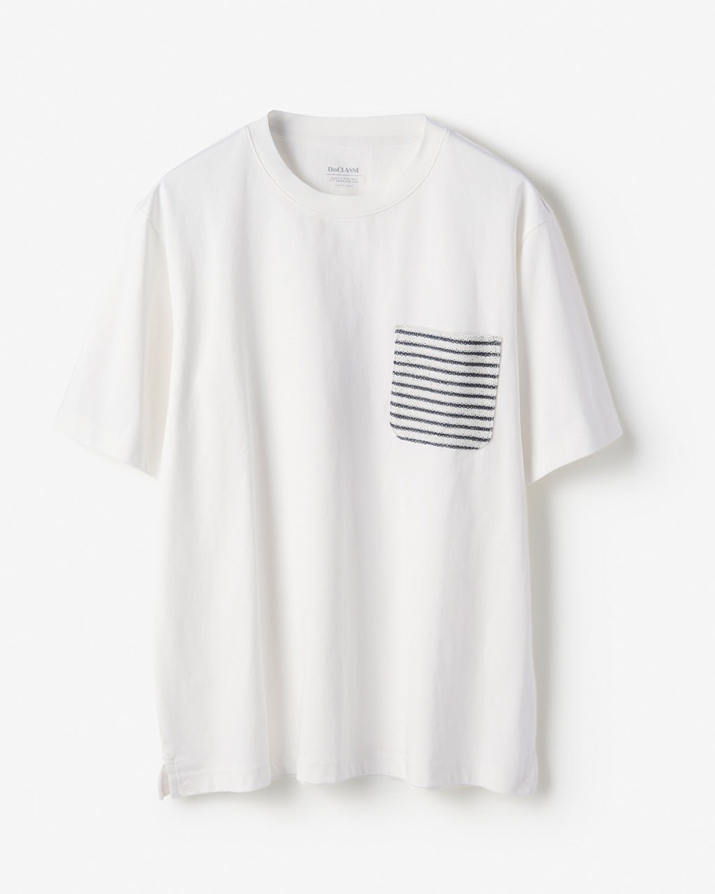【ドゥクラッセ/DoCLASSE / MEN】のUSAコットン速乾ゆったりTボーダーポケット 半袖 インテリア・キッズ・メンズ・レディースファッション・服の通販 founy(ファニー) 　ファッション　Fashion　メンズファッション　MEN　トップス・カットソー　Tops/Tshirt/Men　シャツ　Shirts　ポロシャツ　Polo Shirts　ボーダー　Border　ポケット　Pocket　メンズ　Mens　半袖　Short Sleeve　ホワイト|ID: prp329100004411330 ipo3291000000030804345