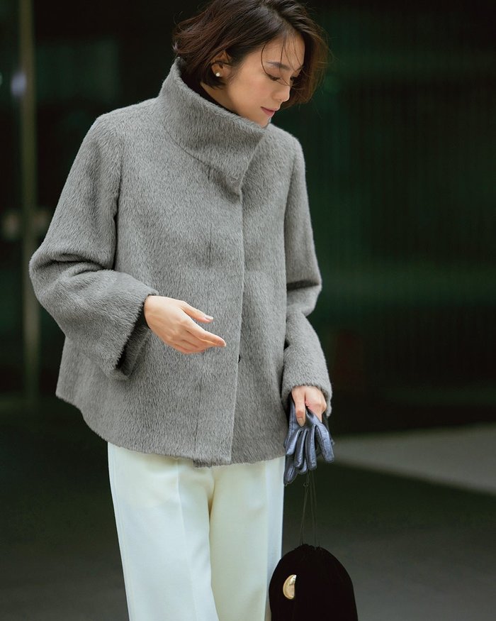 【ドゥクラッセ/DoCLASSE】のアルパカシャギー・スタンドネックコート インテリア・キッズ・メンズ・レディースファッション・服の通販 founy(ファニー) https://founy.com/ ファッション Fashion レディースファッション Fashion for Women アウター Coat / Outerwear Collection コート・ロングコート・ピーコート Long Coats, Peacoats & More なめらか Smooth, Silky Texture スタンド Stand Collar, Upright Stand リアル Real, Realistic |ID: prp329100004415433 ipo3291000000031013899