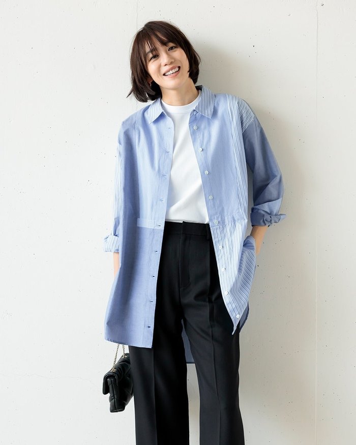 【ドゥクラッセ/DoCLASSE】のランダムストライプ・ミドルシャツ インテリア・キッズ・メンズ・レディースファッション・服の通販 founy(ファニー) https://founy.com/ ファッション Fashion レディースファッション WOMEN トップス・カットソー Tops/Tshirt シャツ/ブラウス Shirts/Blouses ストライプ Stripe ダンガリー Dungarees チュニック Tunic ロング Long 無地 Plain Color |ID: prp329100004419213 ipo3291000000030967032