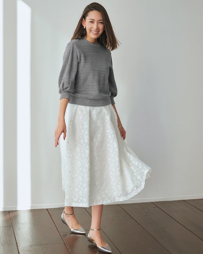 【ドゥクラッセ/DoCLASSE】のふくれジャカード・シアータックスカート インテリア・キッズ・メンズ・レディースファッション・服の通販 founy(ファニー) https://founy.com/ ファッション Fashion レディースファッション WOMEN スカート Skirt エレガント 上品 Elegant ジャカード Jacquard バランス Balance フェミニン Feminine フラワー Flower フレア Flare モチーフ Motif |ID: prp329100004422278 ipo3291000000030880746