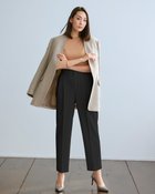 【ドゥクラッセ/DoCLASSE】のストレッチツイル・タックテーパード/65cm ブラック|ID: prp329100004422286 ipo3291000000030880782