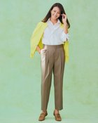 【ドゥクラッセ/DoCLASSE】のストレッチツイル・タックテーパード/65cm モカ|ID: prp329100004422286 ipo3291000000030880783