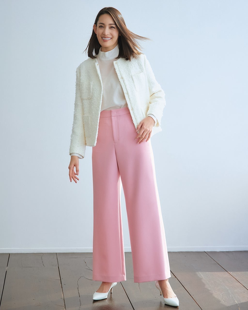 【ドゥクラッセ/DoCLASSE】のメランジWクロス・スマートワイド/71cm インテリア・キッズ・メンズ・レディースファッション・服の通販 founy(ファニー) 　ファッション　Fashion　レディースファッション　WOMEN　パンツ　Pants　オケージョン　Occasion　ストレッチ　Stretch　スマート　Smart　ダブル　Double　フィット　Fit　ベスト　Vest　メランジ　Melange　ワイド　Wide　ピンク|ID: prp329100004422289 ipo3291000000030880792