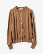 【ドゥクラッセ/DoCLASSE】の綿シルクニット・クルーカーディガン キャメル|ID: prp329100004424348 ipo3291000000033302205