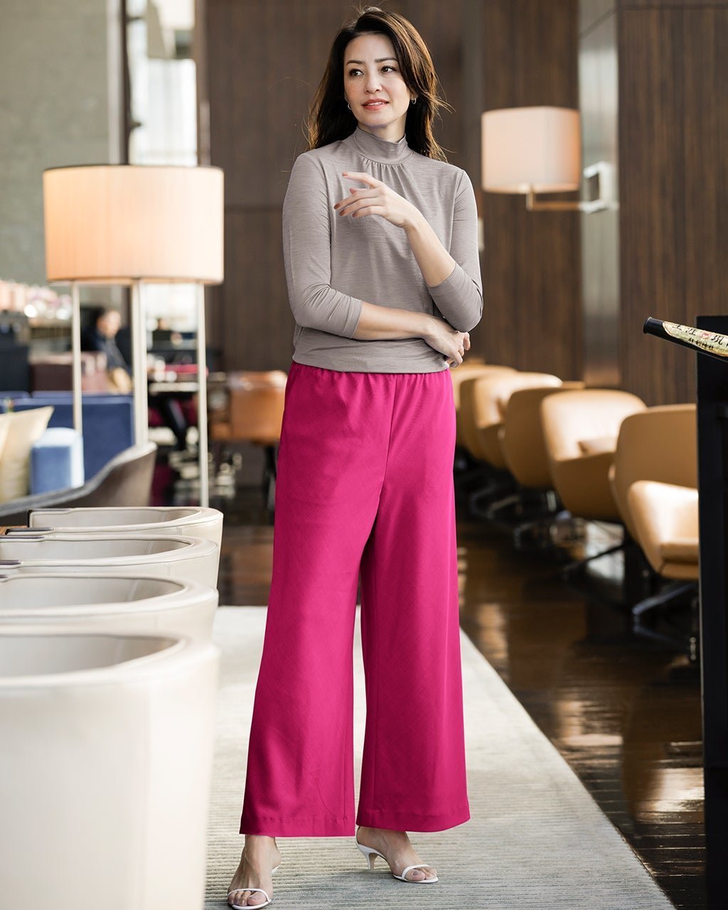 【ドゥクラッセ/DoCLASSE】のビューティバイアスパンツ/63㎝ インテリア・キッズ・メンズ・レディースファッション・服の通販 founy(ファニー) 　ファッション　Fashion　レディースファッション　WOMEN　パンツ　Pants　スマート　Smart　バイアス　Bias　フューシャピンク|ID: prp329100004433336 ipo3291000000030967101