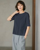 【ドゥクラッセ/DoCLASSE】のコンパクトフォルム/5分袖・ドゥクラッセTシャツ ミッドナイトブルー|ID: prp329100004433340 ipo3291000000036037955