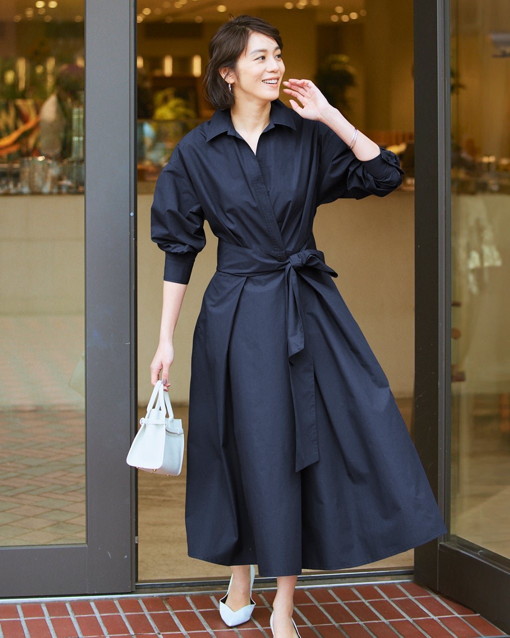 【ドゥクラッセ/DoCLASSE】のカシュクール風・ドレスシャツワンピ 人気、トレンドファッション・服の通販 founy(ファニー) 　ファッション　Fashion　レディースファッション　WOMEN　ワンピース　Dress　ドレス　Party Dresses　シャツワンピース　Shirt Dresses　カシュクール　Cachecoeur　シャツワンピ　Shirt Dress　フィット　Fit　フレア　Flare　 other-1|ID: prp329100004433374 ipo3291000000031606199