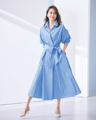 【ドゥクラッセ/DoCLASSE】のカシュクール風・ドレスシャツワンピ ブルーストライプ|ID: prp329100004433374 ipo3291000000032747555