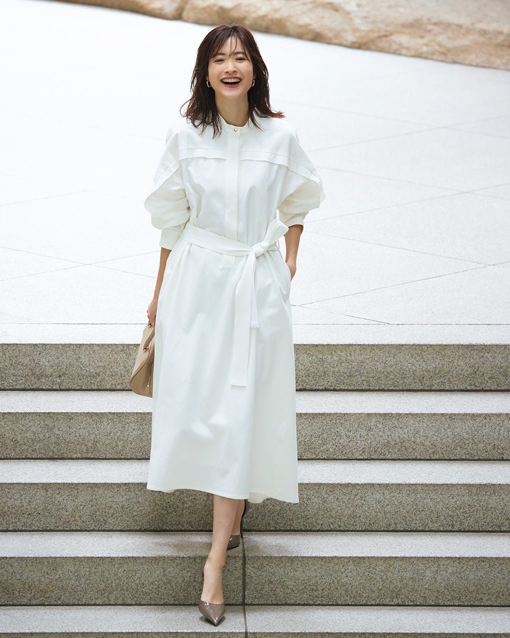 【ドゥクラッセ/DoCLASSE】のハイツイストチノ・切替シャツワンピース 人気、トレンドファッション・服の通販 founy(ファニー) 　ファッション　Fashion　レディースファッション　WOMEN　ワンピース　Dress　シャツワンピース　Shirt Dresses　なめらか　Smooth　シェイプ　Shape　セットアップ　Set Up　ツイスト　Twist　ドレス　Dress　ヨーク　Yoke　切替　Switching　 other-1|ID: prp329100004433382 ipo3291000000031701397