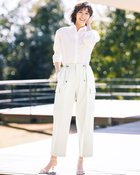 【ドゥクラッセ/DoCLASSE】のドライタッチ・タックカーゴパンツ オフホワイト|ID: prp329100004433386 ipo3291000000036038007