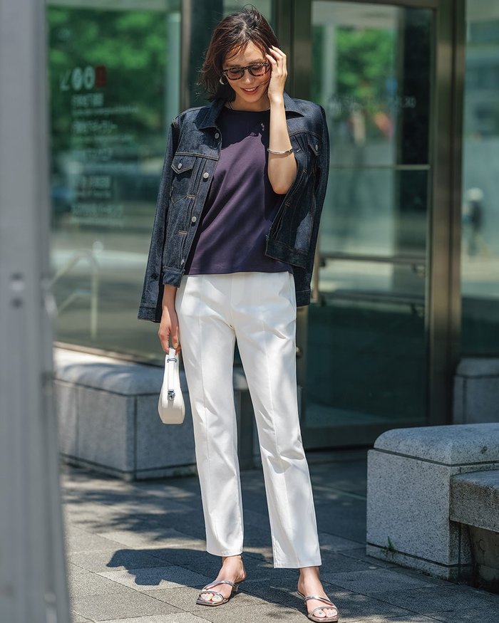 【ドゥクラッセ/DoCLASSE】のドライタッチ・センターシームストレート68cm インテリア・キッズ・メンズ・レディースファッション・服の通販 founy(ファニー) https://founy.com/ ファッション Fashion レディースファッション Fashion for Women パンツ Pants & Trousers ストライプ Stripe, Striped Pattern ストレッチ Stretch, Stretchy Fabric ストレート Straight, Straight Cut ストーン Stone, Gem-Like 定番 Standard, Basic Item フラット Flat, Flat Shoes フロント Front, Front Design プリント Print, Printed Pattern 夏 Summer |ID: prp329100004433390 ipo3291000000036038019