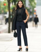 【ドゥクラッセ/DoCLASSE】のドライタッチ・センターシームストレート68cm ネイビーストライプ|ID: prp329100004433390 ipo3291000000036038036