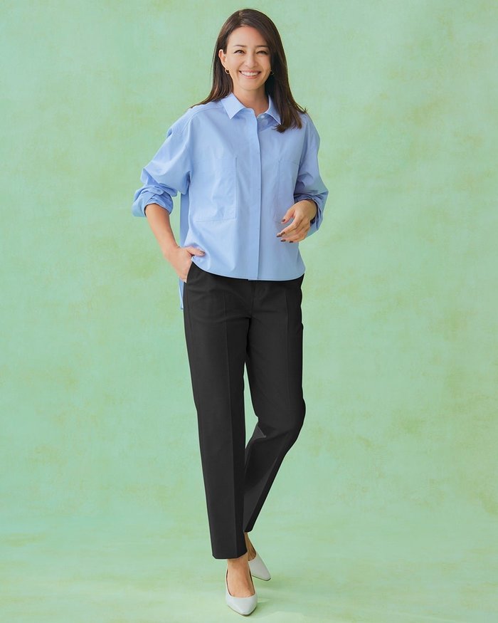 【ドゥクラッセ/DoCLASSE】のリネン混オックス・スリムテーパード/68cm インテリア・キッズ・メンズ・レディースファッション・服の通販 founy(ファニー) https://founy.com/ ファッション Fashion レディースファッション Fashion for Women パンツ Pants & Trousers オケージョン Occasion Wear オックス Oxford Fabric スリム Slim, Slim Fit ベスト Vest, Waistcoat リネン Linen, Linen Fabric 夏 Summer |ID: prp329100004433405 ipo3291000000033476843