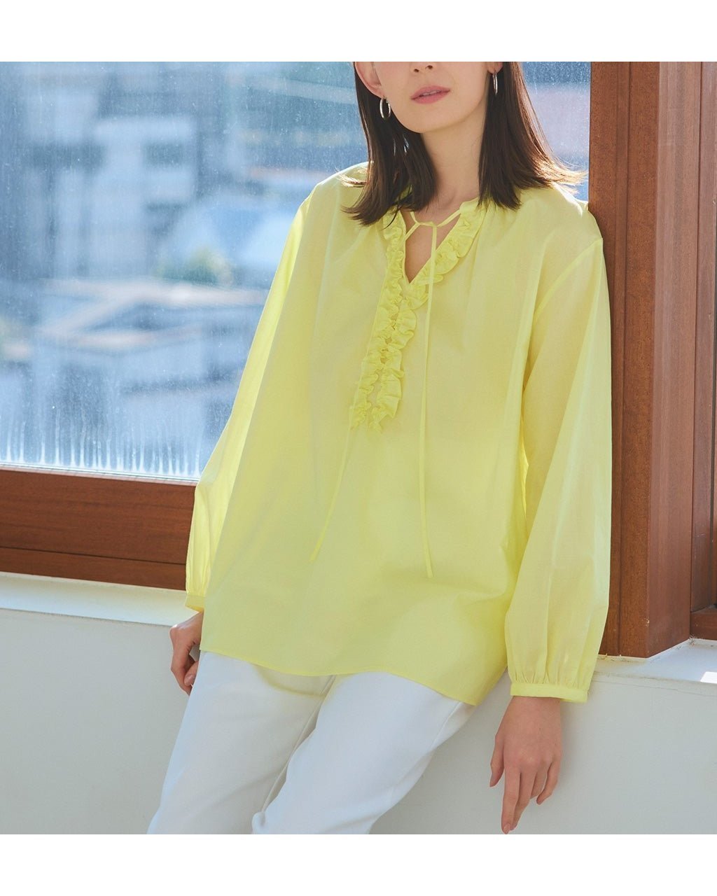【ドゥクラッセ/DoCLASSE】のコットンローン・フリルキーネックブラウス 人気、トレンドファッション・服の通販 founy(ファニー) 　ファッション　Fashion　レディースファッション　WOMEN　トップス・カットソー　Tops/Tshirt　シャツ/ブラウス　Shirts/Blouses　スタンド　Stand　フリル　Frills　 other-1|ID: prp329100004433426 ipo3291000000031701424