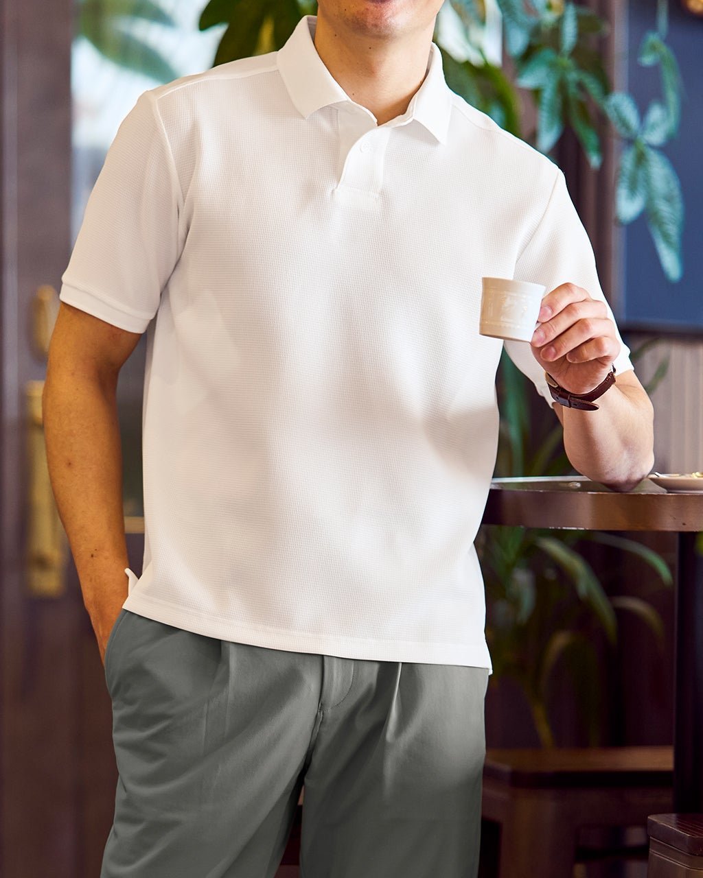 【ドゥクラッセ/DoCLASSE / MEN】の高性能アクティブ軽快ゴルフポロ インテリア・キッズ・メンズ・レディースファッション・服の通販 founy(ファニー) 　ファッション　Fashion　メンズファッション　Fashion for Men　トップス・カットソー　Cut & Sew Tops　ゴルフ　Golf　ジャケット　Jacket, Outerwear　スリット　Slit, Slit Detail　フィット　Fit, Slim Fit　メンズ　Men's, Menswear　ホワイト|ID: prp329100004433434 ipo3291000000036066408