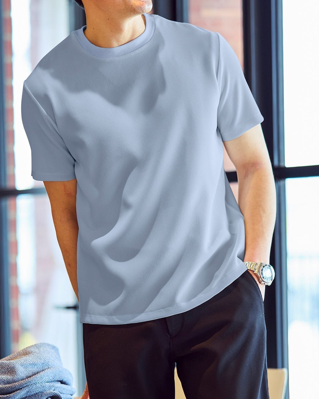 【ドゥクラッセ/DoCLASSE / MEN】の高性能アクティブ軽快Tシャツ インテリア・キッズ・メンズ・レディースファッション・服の通販 founy(ファニー) 　ファッション　Fashion　メンズファッション　Fashion for Men　トップス・カットソー　Cut & Sew Tops　メンズシャツ　Shirts　ポロシャツ / きれいめカジュアルスタイル　Polo Shirts　インナー　Innerwear　ジャケット　Jacket, Outerwear　メンズ　Men's, Menswear　ライトブルー|ID: prp329100004433435 ipo3291000000030967844