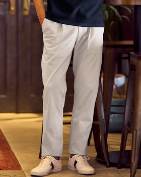 【ドゥクラッセ/DoCLASSE / MEN】のジャージ楽スラックス・イージーウエストワンタック 人気、トレンドファッション・服の通販 founy(ファニー) ファッション Fashion メンズファッション MEN ボトムス Bottoms/Men ジャージ Jersey テーパード Tapered ドローストリング Drawstring メンズ Mens |ID:prp329100004433443