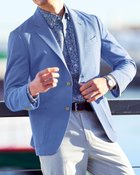 【ドゥクラッセ/DoCLASSE / MEN】のALBINIプレミアムクールジャケット 人気、トレンドファッション・服の通販 founy(ファニー) ファッション Fashion メンズファッション MEN NEW・新作・新着・新入荷 New Arrivals イタリア Italy ジャケット Jacket ベスト Vest メンズ Mens thumbnail ブルー|ID: prp329100004433451 ipo3291000000030967951